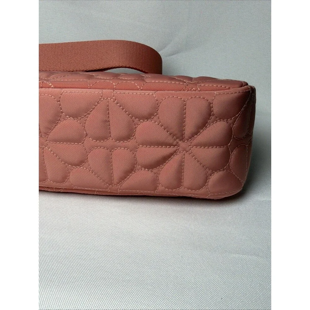 Kate Spade Spade Flower Quilted Shoulder Bag Terracotta Pink NWT - Picture 7 of 15